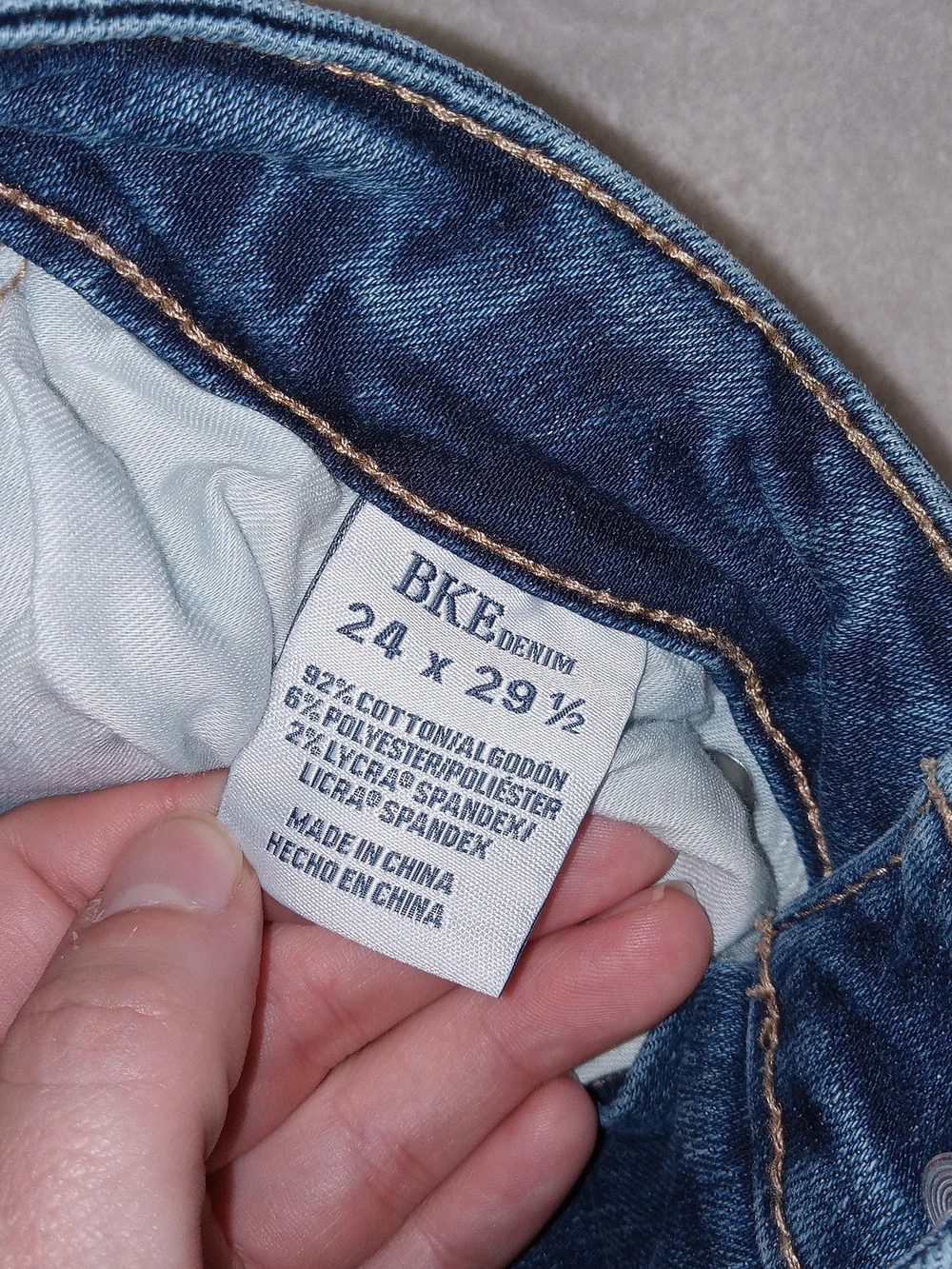 BKE Jeans Women 24x29 Blue Stella Low Rise Slim Fit Bootcut Distressed Western
